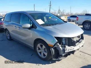 2019 Honda Odyssey EX-L with VIN 5FNRL6H76KB028490, listed as a IAAI auction lot 41636751 with 79,827 mi miles. Bid and sale history available at carsss.com. Image 1.