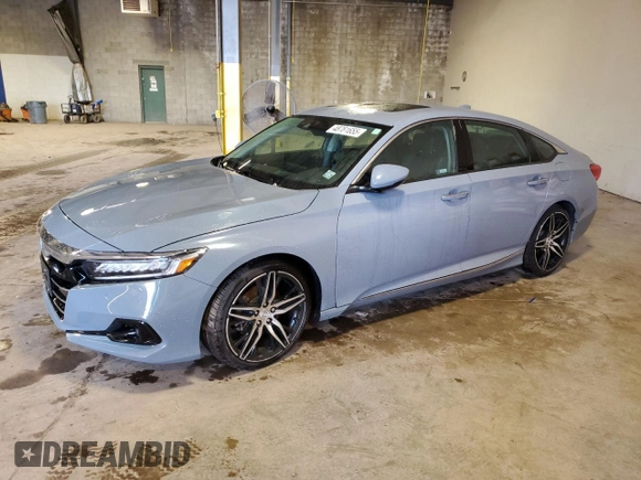 2021 Honda Accord Touring with VIN 1HGCV2F91MA012403, listed as a Copart auction lot 48781655 with Not provided miles and Salvage title. Bid and sale history available at DreamBid. Image 1.