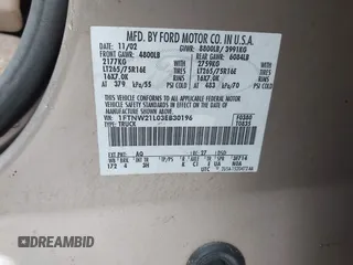 2003 Ford F-250 XL z VIN 1FTNW21L03EB30196, wystawiony jako IAAI lot #42399663 z przebiegiem 281 014 mil mil oraz . Historia ofert i sprzedaży dostępna na DreamBid. Obrazek 9.