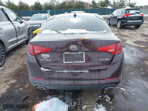 2011 Kia Optima EX with VIN KNAGN4A75B5158176, listed as a IAAI auction lot 41553536 with 140,785 mi miles. Bid and sale history available at carsss.com. Image 15.