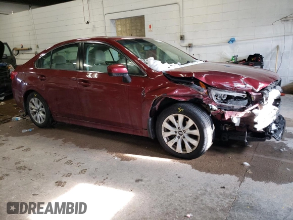 2016 Subaru Legacy 2.5i Premium with VIN 4S3BNBD68G3031364, listed as a Copart auction lot 36530113 with 58,441 mi miles. Bid and sale history available at carsss.com. Image 4.