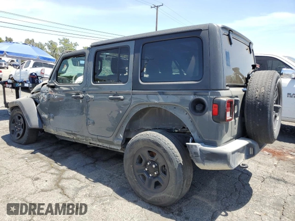 2018 Jeep Wrangler Unlimited Sport with VIN 1C4HJXDG6JW297676, listed as a Copart auction lot 63858435 with 93,380 mi miles and Clean title. Bid and sale history available at DreamBid. Image 2.