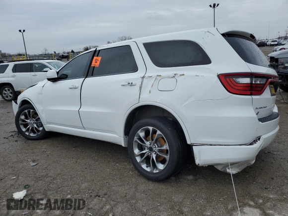 2019 Dodge Durango GT with VIN 1C4RDJDG4KC821225, listed as a Copart auction lot 52054535 with 53,841 mi miles and Salvage title. Bid and sale history available at DreamBid. Image 2.