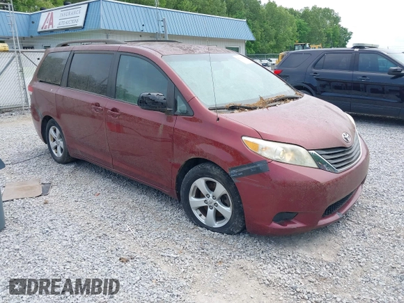 2011 Toyota Sienna LE AAS with VIN 5TDKK3DC2BS003748, listed as a IAAI auction lot 42142090 with 246,737 mi miles. Bid and sale history available at carsss.com. Image 1.