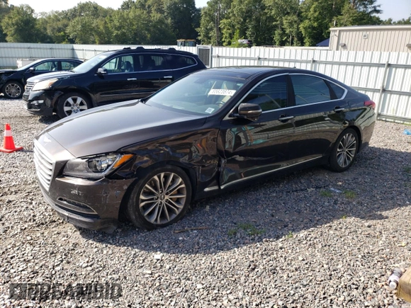 2015 Hyundai Genesis 3.8L with VIN KMHGN4JE6FU052540, listed as a Copart auction lot 65623874 with 237,718 mi miles and Salvage Title. Bid and sale history available at carsss.com. Image 1.