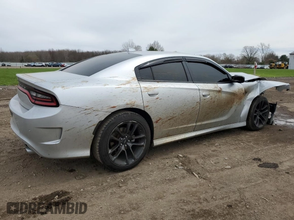 2021 Dodge Charger R/T with VIN 2C3CDXCT7MH594513, listed as a Copart auction lot 52482085 with 62,694 mi miles and Salvage Title. Bid and sale history available at carsss.com. Image 3.
