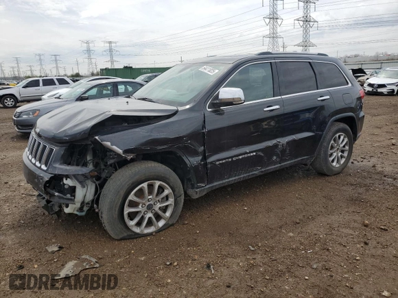 2014 Jeep Grand Cherokee Limited with VIN 1C4RJFBT3EC155985, listed as a Copart auction lot 54411025 with 110,826 mi miles and Salvage title. Bid and sale history available at DreamBid. Image 1.