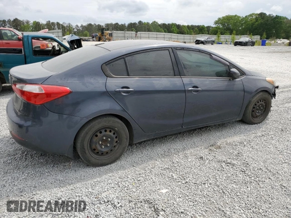 2016 Kia Forte LX with VIN KNAFK4A61G5487556, listed as a Copart auction lot 53928845 with 166,329 mi miles and Clean Title. Bid and sale history available at carsss.com. Image 3.