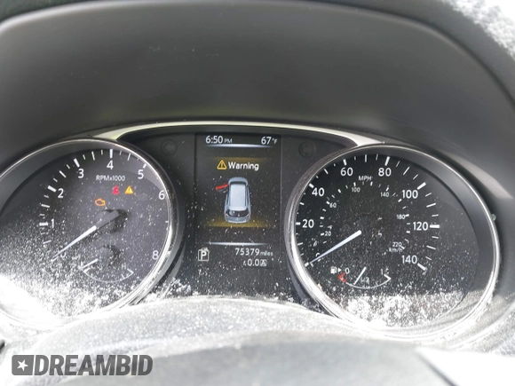 2016 Nissan Rogue SV with VIN KNMAT2MV9GP693049, listed as a IAAI auction lot 42053309 with 75,379 mi miles. Bid and sale history available at carsss.com. Image 7.