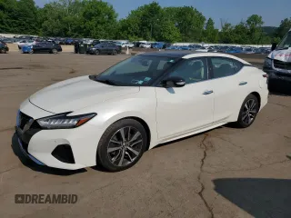 2019 Nissan Maxima SV with VIN 1N4AA6AV5KC370446, listed as a Copart auction lot 59010445 with 63,330 mi miles and Salvage title. Bid and sale history available at DreamBid. Image 1.