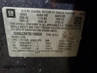 2016 Chevrolet Equinox LT with VIN 2GNALCEK7G1169509, listed as a Copart auction lot 44738675 with 136,766 mi miles and Salvage Title. Bid and sale history available at carsss.com. Image 13.