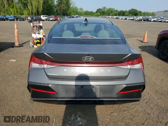 2024 Hyundai Elantra SEL with VIN KMHLS4DG7RU748901, listed as a Copart auction lot 59608625 with 21,072 mi miles and Salvage title. Bid and sale history available at DreamBid. Image 6.