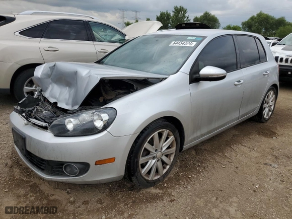2011 Volkswagen Golf TDI with VIN WVWNM7AJ9BW050759, listed as a Copart auction lot 64454374 with 188,186 mi miles and Salvage Title. Bid and sale history available at carsss.com. Image 1.