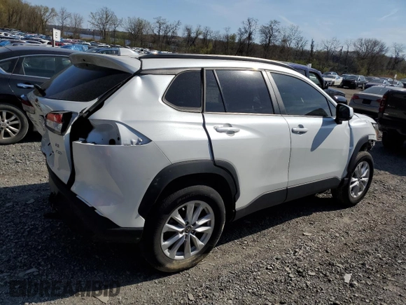 2022 Toyota Corolla Cross LE with VIN 7MUCAABG2NV024823, listed as a Copart auction lot 53458775 with 24,562 mi miles and Non repairable. Bid and sale history available at DreamBid. Image 3.