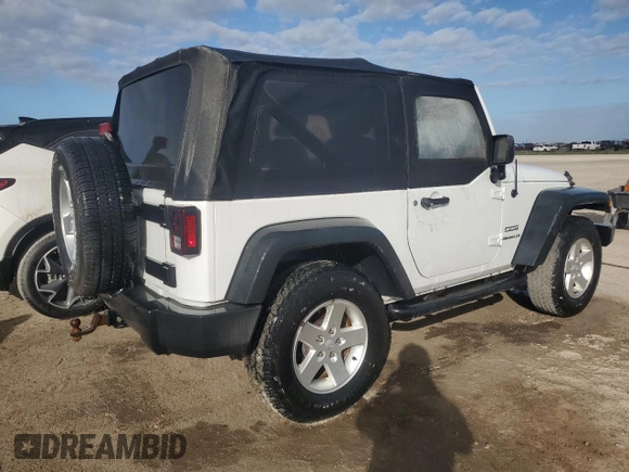 2017 Jeep Wrangler Sport with VIN 1C4AJWAG5HL502352, listed as a Copart auction lot 74010244 with 76,086 mi miles and Non Repairable. Bid and sale history available at DreamBid. Image 3.