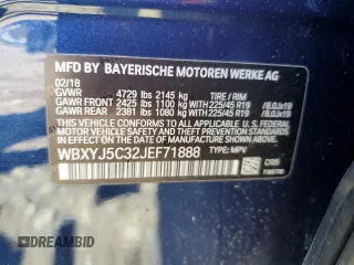 2018 BMW X2 xDrive28i with VIN WBXYJ5C32JEF71888, listed as a Copart auction lot 51972125 with 83,628 mi miles and Salvage Title. Bid and sale history available at carsss.com. Image 12.