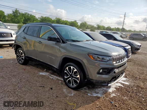 2023 Jeep Compass Limited с VIN 3C4NJDCN7PT522669, выставлен на аукционе Copart как лот 58012955 с пробегом 25 061 миль миль и Списание • Salvage title. История ставок и продаж доступна на DreamBid. Изображение 4.