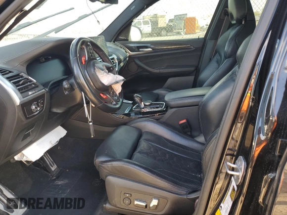 2022 BMW X3 M z VIN 5YM13EC01N9J13955, wystawiony jako Copart lot #82231734 z przebiegiem Nie podano mil oraz Szkoda całkowita • Salvage title. Historia ofert i sprzedaży dostępna na DreamBid. Obrazek 7.