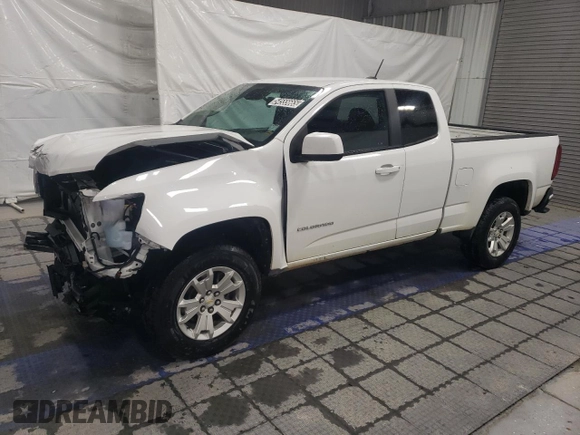 2022 Chevrolet Colorado 2WD LT with VIN 1GCHSCEA3N1205376, listed as a Copart auction lot 54555665 with 59,196 mi miles and Clean Title. Bid and sale history available at carsss.com. Image 1.