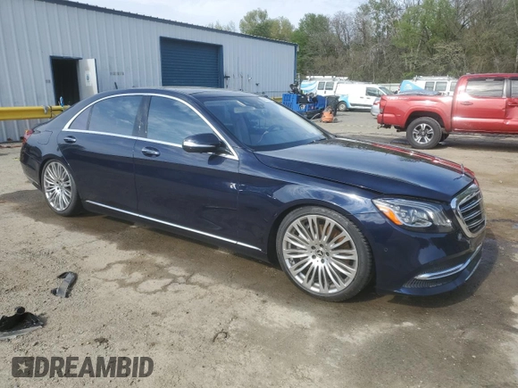 2020 Mercedes-Benz S-Class S 560 with VIN W1KUG8DB1LA586803, listed as a Copart auction lot 50613785 with 55,539 mi miles and Non Repairable. Bid and sale history available at carsss.com. Image 4.
