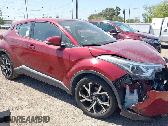 2018 Toyota C-HR XLE with VIN NMTKHMBX2JR043321, listed as a IAAI auction lot 41773764 with 53,800 mi miles. Bid and sale history available at carsss.com. Image 1.