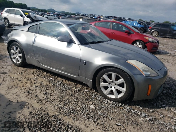2004 Nissan 350Z Touring with VIN JN1AZ34D24M103656, listed as a Copart auction lot 55100955 with 130,561 mi miles and Salvage title. Bid and sale history available at DreamBid. Image 4.