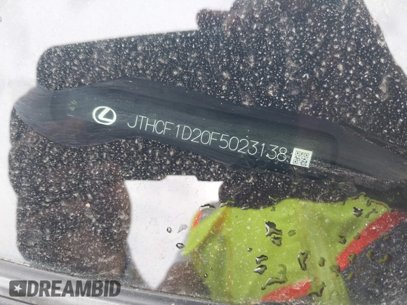 2015 Lexus IS 250 with VIN JTHCF1D20F5023138, listed as a IAAI auction lot 42251286 with 106,145 mi miles and . Bid and sale history available at DreamBid. Image 9.