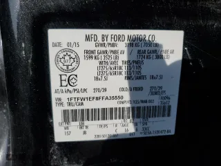 2015 Ford F-150 XLT w/HD Payload Pkg with VIN 1FTFW1EF8FFA35550, listed as a Copart auction lot 87315204 with 403,701 mi miles and Salvage Title. Bid and sale history available at carsss.com. Image 14.