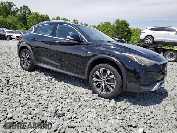 2018 Infiniti QX30 Luxury with VIN SJKCH5CR5JA056439, listed as a Copart auction lot 56048085 with 121,060 mi miles and Salvage title. Bid and sale history available at DreamBid. Image 4.