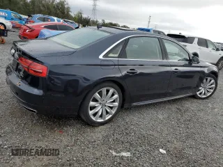 2018 Audi A8 with VIN WAU44AFDXJN000255, listed as a Copart auction lot 45706405 with 60,065 mi miles and Salvage title. Bid and sale history available at DreamBid. Image 3.