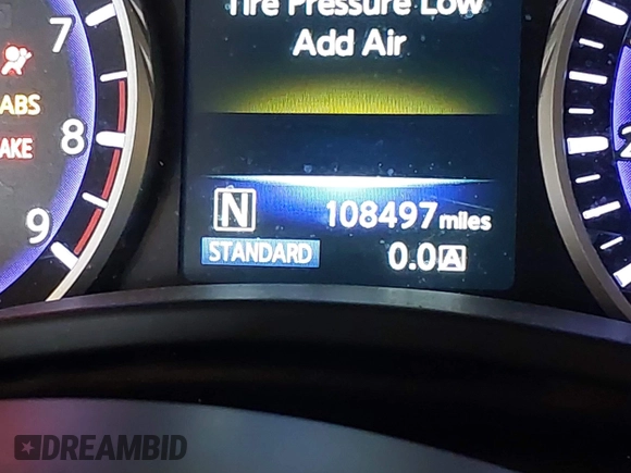 2015 Infiniti Q50 Premium with VIN JN1BV7APXFM353042, listed as a IAAI auction lot 42327460 with 108,497 mi miles and . Bid and sale history available at DreamBid. Image 16.