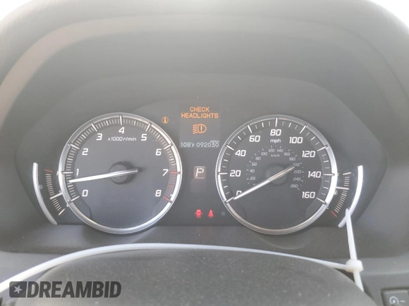 2016 Acura TLX V6 with VIN 19UUB2F32GA003626, listed as a Copart auction lot 63226445 with 92,030 mi miles and Salvage title. Bid and sale history available at DreamBid. Image 9.