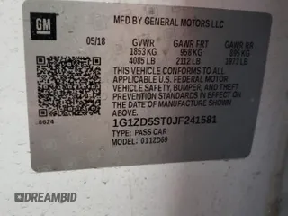 2018 Chevrolet Malibu LT with VIN 1G1ZD5ST0JF241581, listed as a Copart auction lot 88797505 with 101,891 mi miles and Salvage Title. Bid and sale history available at carsss.com. Image 12.