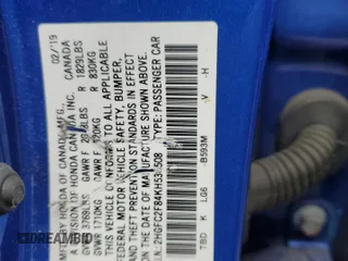 2019 Honda Civic Sedan Sport with VIN 2HGFC2F84KH536508, listed as a Copart auction lot 49632985 with 41,012 mi miles and Salvage Title. Bid and sale history available at carsss.com. Image 14.