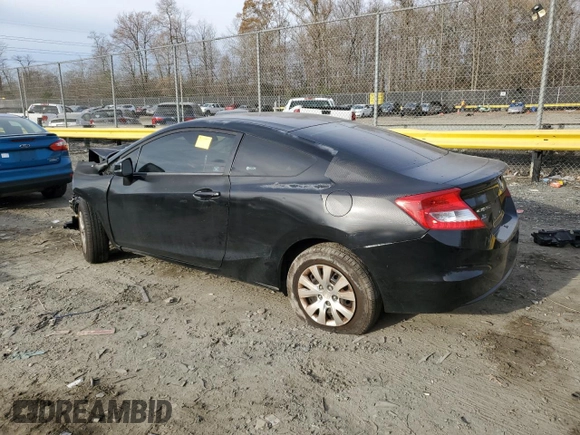 2012 Honda Civic Cpe LX with VIN 2HGFG3B51CH548901, listed as a Copart auction lot 77664623 with 88,475 mi miles and Salvage Title. Bid and sale history available at carsss.com. Image 2.