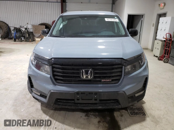 2023 Honda Ridgeline Sport with VIN 5FPYK3F10PB048387, listed as a Copart auction lot 42747395 with 17,224 mi miles and Salvage title. Bid and sale history available at DreamBid. Image 5.