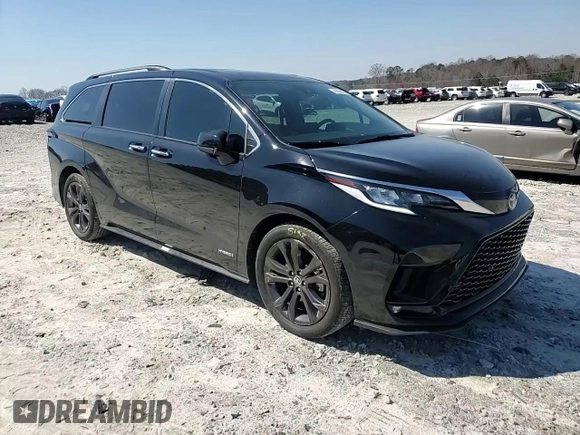 2021 Toyota Sienna XSE with VIN 5TDXRKEC1MS044966, listed as a Copart auction lot 48853605 with 41,720 mi miles and Salvage Title. Bid and sale history available at DreamBid. Image 11.