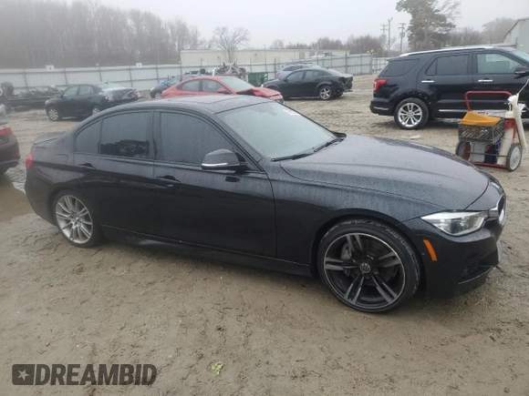 2017 BMW 3 Series 340i with VIN WBA8B3G34HNU35808, listed as a Copart auction lot 83197504 with 133,232 mi miles and Salvage Title. Bid and sale history available at DreamBid. Image 4.