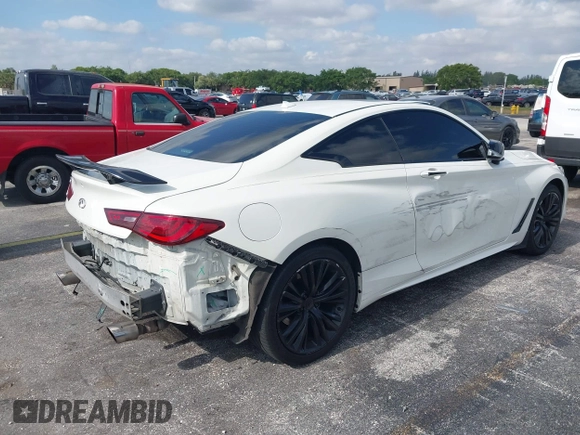 2017 Infiniti Q60 2.0t Premium with VIN JN1CV7EK7HM110553, listed as a IAAI auction lot 42115242 with 83,129 mi miles. Bid and sale history available at carsss.com. Image 4.