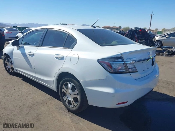 2014 Honda Civic Hybrid with VIN 19XFB4F27EE001410, listed as a IAAI auction lot 41397447 with 124,685 mi miles. Bid and sale history available at carsss.com. Image 3.