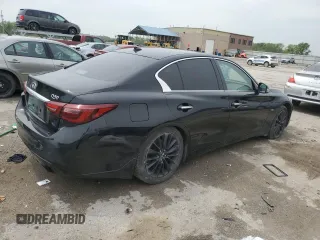 2018 Infiniti Q50 Luxe with VIN JN1EV7AP3JM357617, listed as a Copart auction lot 54531715 with 103,373 mi miles and Salvage title. Bid and sale history available at DreamBid. Image 3.