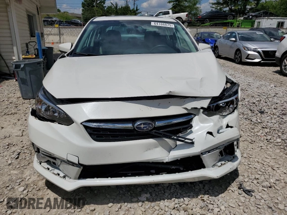 2022 Subaru Impreza Premium with VIN 4S3GKAD61N3602876, listed as a Copart auction lot 64166075 with 26,511 mi miles and Salvage title. Bid and sale history available at DreamBid. Image 5.