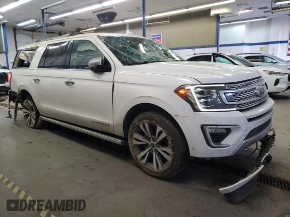 2020 Ford Expedition Max Platinum with VIN 1FMJK1MT9LEA38158, listed as a Copart auction lot 42392845 with 126,701 mi miles and Salvage title. Bid and sale history available at DreamBid. Image 4.