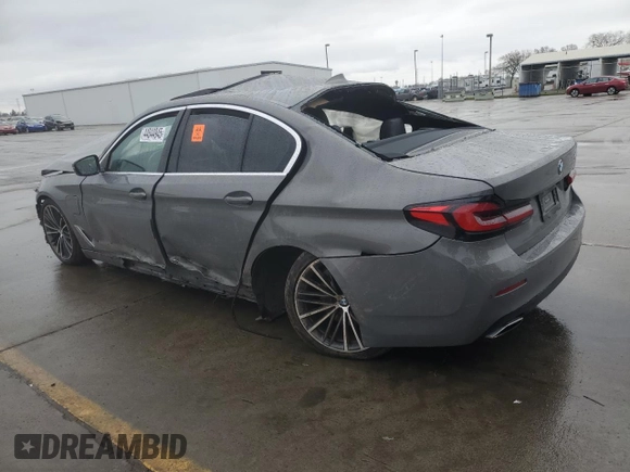 2021 BMW 5 Series 530e with VIN WBA13AG01MCF99695, listed as a Copart auction lot 44844945 with Not provided miles and Non repairable. Bid and sale history available at DreamBid. Image 2.