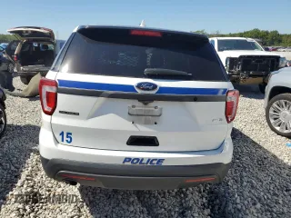 2016 Ford Utility Police Interceptor with VIN 1FM5K8AR9GGA77636, listed as a Copart auction lot 73545194 with 75,679 mi miles and Salvage Title. Bid and sale history available at carsss.com. Image 6.