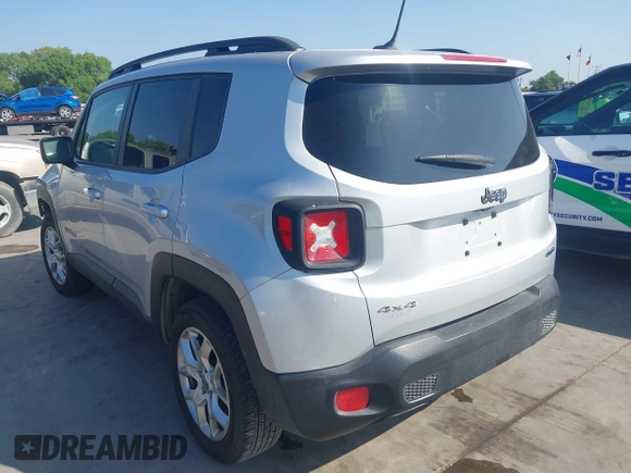 2017 Jeep Renegade Altitude with VIN ZACCJBBB6HPF33125, listed as a IAAI auction lot 41866729 with 53,867 mi miles. Bid and sale history available at carsss.com. Image 3.