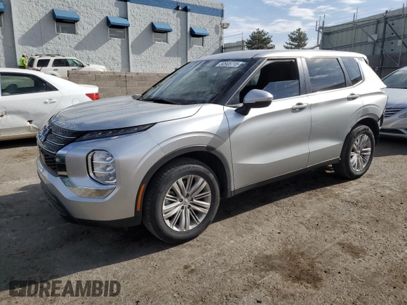 2024 Mitsubishi Outlander ES z VIN JA4J3UA84RZ056047, wystawiony jako Copart lot #50905715 z przebiegiem 24 714 mil mil oraz Szkoda całkowita • Salvage title. Historia ofert i sprzedaży dostępna na DreamBid. Obrazek 1.