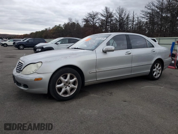 2004 Mercedes-Benz S-Class 4.3L with VIN WDBNG83J64A424124, listed as a Copart auction lot 85341024 with 0 mi miles and Non Repairable. Bid and sale history available at carsss.com. Image 1.