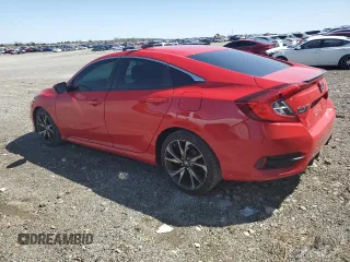 2019 Honda Civic Sedan Sport with VIN 2HGFC2F80KH604206, listed as a Copart auction lot 51658615 with 75,195 mi miles and Salvage Title. Bid and sale history available at carsss.com. Image 2.