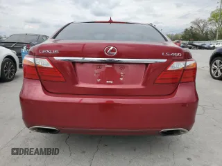 2010 Lexus LS 460 with VIN JTHBL5EF9A5096918, listed as a Copart auction lot 52979705 with 111,693 mi miles and Salvage title. Bid and sale history available at DreamBid. Image 6.